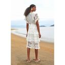 Farm Rio NWT  Richelier Midi in Off-white Lace Tiered Ruffle Dress XS $280 Photo 7