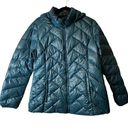 London Fog  Lightweight Packable Down Puffer Jacket Size Large Teal Photo 0