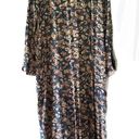 Haute Hippie  Tribe Floral Long Sleeve Button Front Maxi Dress Size Large Photo 0