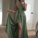 Sage Green Satin Formal Dress | NWOT Size XS Photo 3