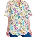 Dockers Vintage  Unisex Yellow Summer Beach Printed Button Down Shirt Photo 0