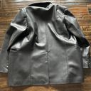 Mango Oversized Leather Blazer Photo 6