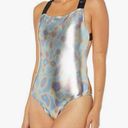 DKNY  Metallic Standard One Piece Scoop Neck Bathing Suit Photo 2