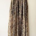 Show Me Your Mumu Snake Print Python Sheer Maxi Skirt Brown Boho Small Photo 0