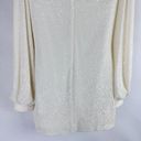 Alexis  Lunia Ivory Cream Sequined Shift Mini Mock Neck Long Sleeve Dress Size XS Photo 7