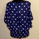 Papaya Navy Blue & White Polka Dot Blouse Photo 1