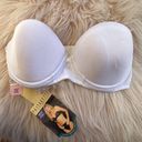 Vassarette Vintage  36D Strapless Bra White 74239 Smoothing Nylon Blend Photo 0