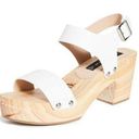 Steven By Steve Madden  White Fabee Clog Buckle Ankle Strap Sandals Size 11 Photo 0