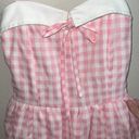 Boutique Pink Gingham Babydoll Dress Photo 2