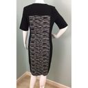 DKNY NWT Women's  Black Panel Space Dye Print Short Sleeve Sheath Dress Sz 12 Photo 7