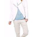 Vince  Cream TEXTURED ZIPPER FRISE asymmetrical JACKET $425  sz XXS Photo 1