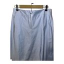 Brooks Brothers  Supima Cotton Knee Length Chambray Pleated Skirt Size 10 Photo 3