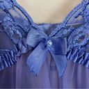 Frederick's of Hollywood  Negligee Lace Slit Sophie Babydoll Bow Size Medium Sexy Photo 4