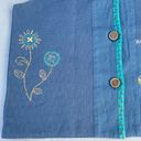 Cedar Canyon Vintage  Floral Bead Embroidered Blue Vest Photo 5