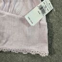 American Eagle  Lace Trim Bralette Size Medium Light Purple Knit Comfort New Photo 1