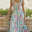 Hunter Bell  Braden Dress in Painterly Rainbow Print Size 4 Photo 7