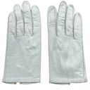 Womens Size 7 Gloves White Genuine Leather Wrist Length Antron Nylon Lining Photo 1