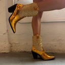 SheIn Brand New Gold Cowboy Ankle Booties with Rhinestone decal Photo 2