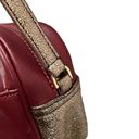 GILI Got It Love It Leather Crossbody Bag Purse Burgundy Gold Adjustable Strap Photo 7