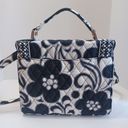 Vera Bradley  JULIA Satchel in Night & Day Crossbody Strap Black and White Photo 1