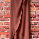 Topshop Bronze  High Low Wrap Flowing Maxi-Length Skirt Photo 0