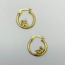 18K Gold Plated Angel and Demon Hoop Earrings for Women Photo 3