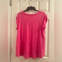 Bubblegum Size medium pink bright  knit scoop neck blouse shirt Photo 2