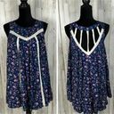 Entro  Open Caged Back Floral Dress Swing Anthro Photo 1