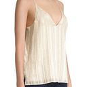 Cami NYC  The Olivia Prairie Metallic Stripe Camisole Ivory Tank Top Silk Photo 3