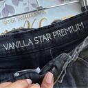 Vanilla Star Jeans VANILLA STAR | Black High Waisted Rolled Cuff Denim Jean Shorts Sz 3 Photo 2