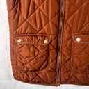 Thread and Supply  Quilted Vest Zip Up Rust Orange Size Small Photo 4