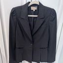 Elizabeth and James  Dark Gray Wool‎ Pleated Career Blazer Size 6 Photo 9