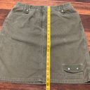 Talbots Corduroy Mini Pencil Skirt Womens Sz 12 Olive Green Pockets Photo 7