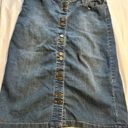 Krass&co NY& modest denim midi length button front jean skirt 12 Photo 1