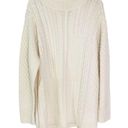 Reiss  Martha Wool Blend Cable Knit Tunic Mock Neck Sweater Cream Size L NWT Photo 5