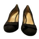 Jessica Simpson  Wedge Black With Bow Size 9 Photo 3