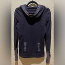 Lululemon  Apres Run Pullover Heathered Black/Navy Fleece Hoodie Size 4 Photo 7