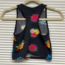 Kappa  Black Maluku Floral Crop Tank Top Size Small Photo 5