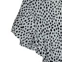 ZARA  Women's Dress Wrap Tie Polka Dot Animal Print V Neck Black/White Sz. Medium Photo 7