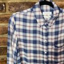 Treasure & Bond  Flannel Plaid Boyfriend Button Down Shirt Women's Size XXS Photo 2