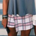 Silence + Noise Red White And Blue Plaid Skort Photo 0