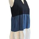 52SEVEN linen. blend tri color block sleeveless tunic dress size medium Photo 0