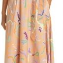 Tanya Taylor  Frida Tie Waist Squiggle Floral Beige Midi Dress Size 2 NWT Photo 9