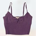 Full Tilt y2k 2000s Purple Lacy Cami Cottagecore Coquette Crop Top Size M Photo 0