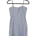 Brandy Melville Karla Blue & White Seersucker Striped Mini Dress Photo 0