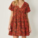 Entro Boutique fall floral puff sleeve v-neck flowy tiered dress Photo 3