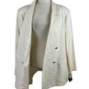 Jennifer Moore VTG  100% Linen Double Breasted Career Blazer Cream Oversized 18W Photo 2