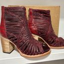 FREEBIRD by Steven Freebird Bela Leather Bootie. Red/wine. Size 10. Photo 7