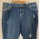 Lane Bryant  distressed patchwork slim boot jeans 16 Photo 6