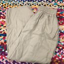 United Colors Of Benetton  Khaki Linen High Rise Pull On Parachute Style Pants M Photo 1